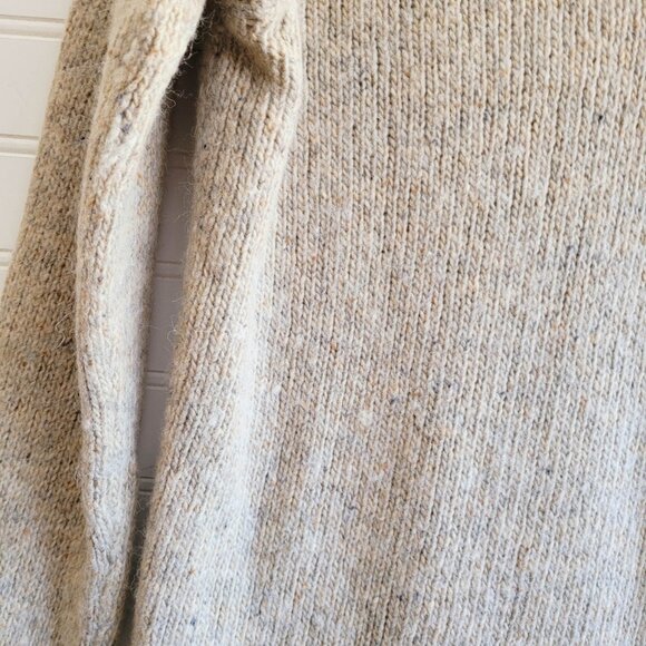 Roots Canada Sweater Size Small Beige Fleck V Neck Merino Alpaca Blend - Picture 7 of 9